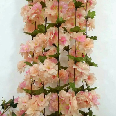 

Artificial Sakura Vine Jellyfish Flower Home Garden Wedding Decoration Artificial Flowers Rattan