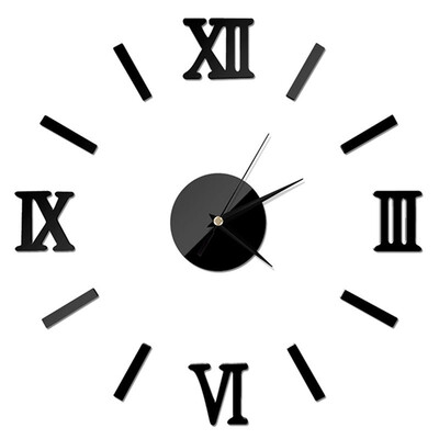 

Wall Clock Watch 3D Acrylic Art Stickers Decals Modern Home Office Decor New