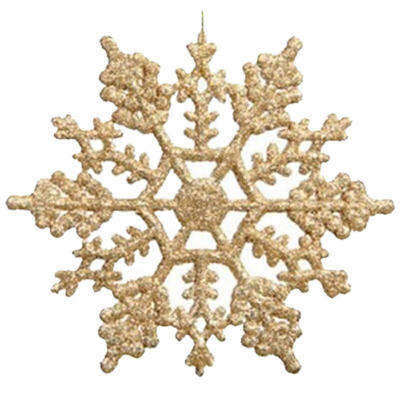 

1PCS Christmas decorations acrylic 10CM snowflake Christmas supplies decoration Christmas tree pendant loose powder