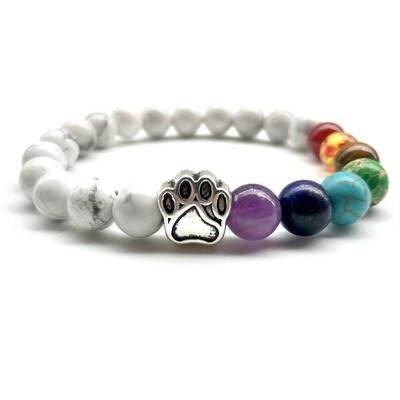

Chakra Yoga Vogue Dog Claws Bracelet Meditation Individual Silver Antique Healing Claws Beads Braclet