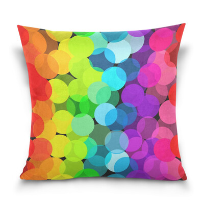 

ALAZA 16 X 16 inch Pillow Case Decorative Cushion Cover Rainbow Colors Pattern Pillowcase