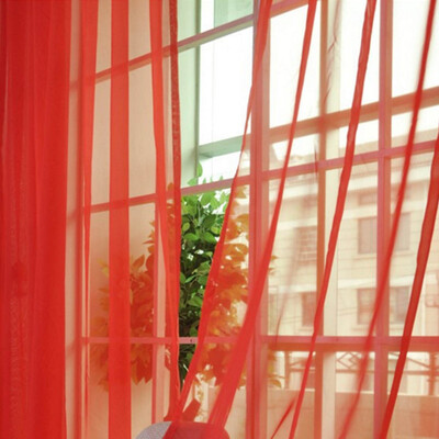 

Tulle Voile Door Window Curtain Drape Panel Sheer Scarf Valances Vogue