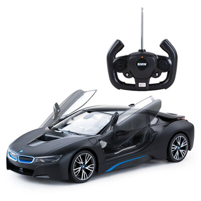 

Star (Rastar) дистанционного управления автомобиля 1:14 BMW i8 встроенный USB перезаряжаемые 71060 матовый черный пульт дистанционного управления, чтобы открыть дверь игрушки родстер модель мальчик автомобили для детей