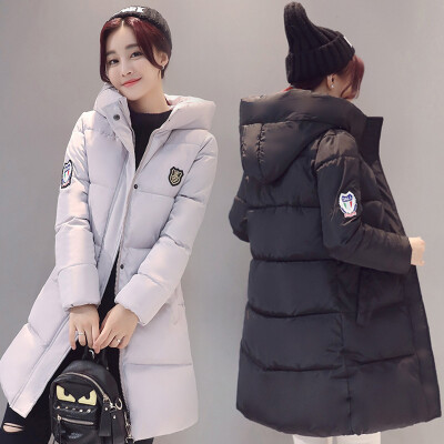 

The new Korean version of Slim was thin cotton jacket female In the long section of cotton Winter coat Down plaid thickening