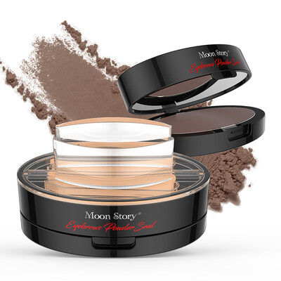 

Meng Dai child Moon Story lazy speed makeup seal eyebrow powder 6g SEP02 word brow gray (black)