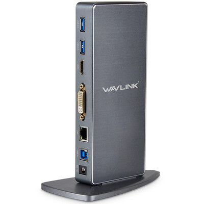 

Core Wavlink WL-UG39DK7 USB30 to DVI VGA HDMI Converter Apple MacBook Docking Adapter Gigabit Ethernet type-c expansion