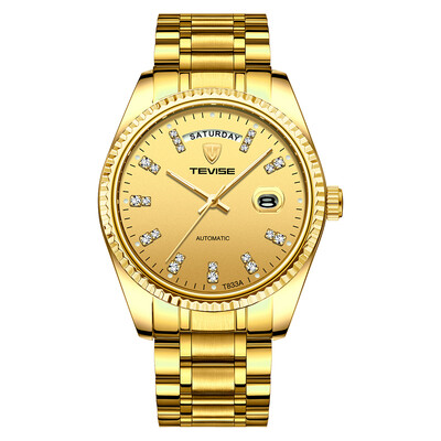 

TEVISE T833A Business Men Automatic Mechanical Watch Time Calendar Display Fashion Casual Stainless Steel Strap 3ATM Waterproof Lu