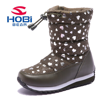 

Hobibear girls boot warm kids winter shoes waterproof snow boots Plush fashion shoes AW3753