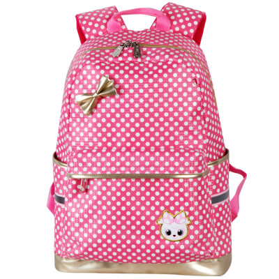 

SMJM Middle School Bag High Quality Jacquard Lightweight Shoulder Backpack for Girls Pink Daypack