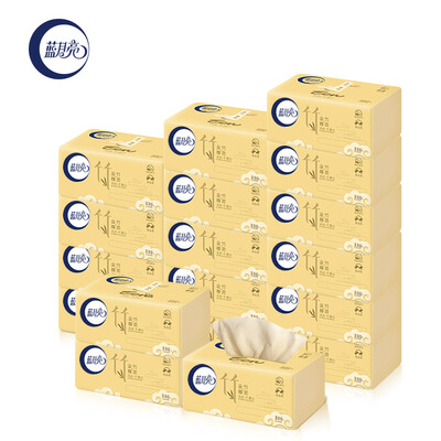 

Blue moon blue elven series of natural pumping non-bleaching dust-free layer 3 120 paper * 18 package