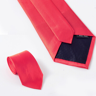 

Yuzhao Lin YUZHAOLIN men&39s solid color tie groom married leisure narrow tie Korean version gift box Chinese red