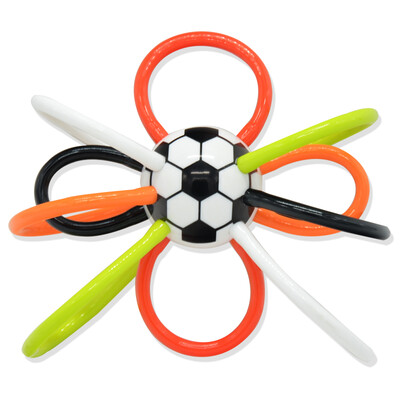 

Manhattan Toy Manhattan golfer catching the ball newborn teeth gum pacifier baby molars baby bite bite bite chew childrens molars rattle toy football