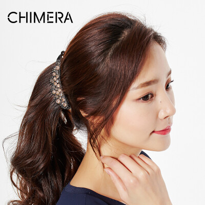 

Chimera (CHIMERA) hair accessories tiara full diamonds acrylic banana folder vertical folder hairpin hairpin gray green