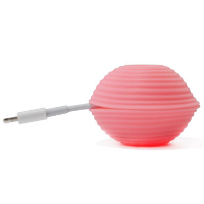 

Fire HotFire shell earphone storage winder Apple phone data line processor silicone stickers Macaron pink