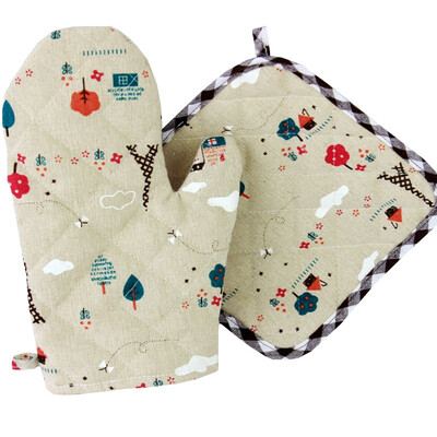 

Big foot like STEA04 22 * ​​22CM microwave oven insulation special gloves thickening pad two sets of insulation