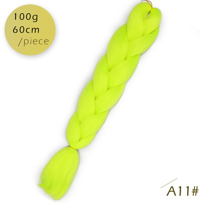 

AISI HAIR 100g/pcs 24inch Kanekalon Jumbo Braids Hair Ombre Two Tone Colored Synthetic Hair for Dolls Crochet Hair