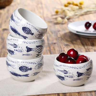 

A Ting American Style Printing Ceramic Bowl Sets 4 Inchs