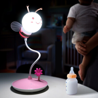 

LED Bee Light Cartoon Children's Gift Night Light Touch Atmosphere Bedside Lamp 0.8W G22