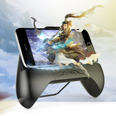 

Locke ROCK mobile phone cooling fan cooling fan King glory game phone holder handle holder Apple iphone Huawei millet Samsung oppo General Star Black
