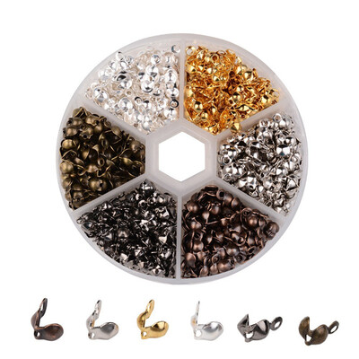 

PH PANDAHALL 1 Box Iron Cord Ends Terminators Crimp End Tips Knot for Jewelry Making