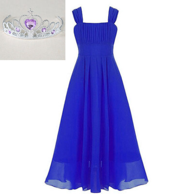 

9Colors Girls Princess Dress Teenage kids Weddings Clothes Evening Formal Gown Party Clothing
