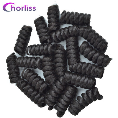 

6Easy Crochet Braids Curly Synthetic Crochet Twisted Braiding Hair Kenzie Curl Hair 20 Roots Pack 75 g Ombre 27 Color 1 Pack