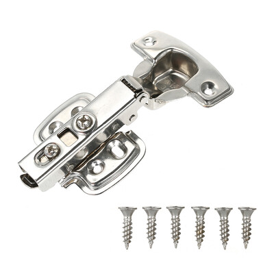 

LEEDIS Full Overlay Door Hinge 304 Stainless Steel Cabinet Door Hinge Wardrobe Damping Hydraulic Buffer Hinge Aircraft Pipe Hinge