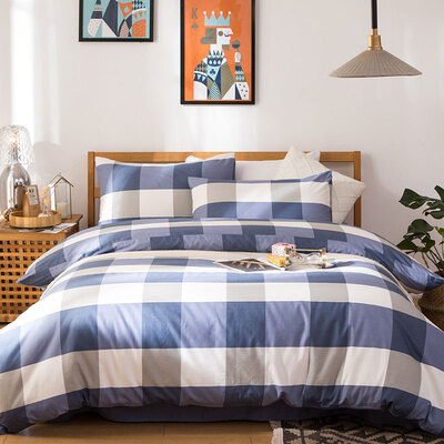

Yingxin textile three-piece cotton simple dormitory sheets quilt cover three-piece suit 12-meter-long bed of the Weiyangyangfen