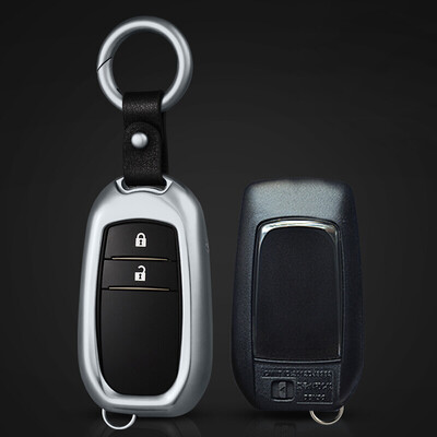 

Huashi Toyota Key Case Prado Key Bag Toyota Lei Ling Highlander Camry Double Engine Corolla Reiz Crown Overbearing Key Bag Buckle Case A - Platinum Grey