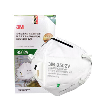 

3M valve with respirator KN95 folding headband anti-smog dust-proof 9502V 25 box individually packaged new&old packaging randomly distributed