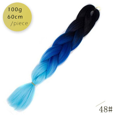 

AISI HAIR Ombre Kanekalon Braiding Hair Extensions 24inch 100g Synthetic Jumbo Braids Hair Fiber Pink Purple Blue Green 1pce