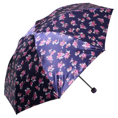 

Paradise umbrella color Ding Gaomi polyester anti - ultraviolet three fold steel umbrella sunny umbrella Tibetan large flowers 308T