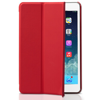 

(I-mu) плодовитый защитный чехол для IPad для Apple, полиуретановый смарт-корпус, интеллектуальный сон, пробуждающий трехкратный кронштейн, чтобы отправить фильм красным