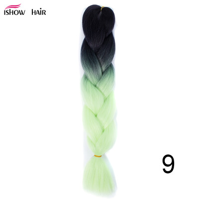 

Silky Strands 24'' 100g Ombre Synthetic Braiding Hair Extensions For Crochet Braids Kanekalon Jumbo Braids Two Tone Ombre Color 1p