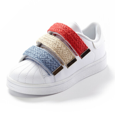 

Kids shoes with Dual hook-and-loop hemp strip closure