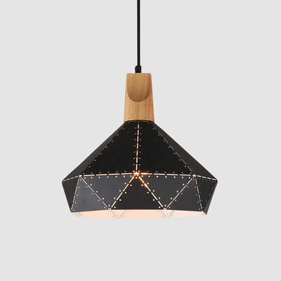 

BOKT Vintage Style 1-light Adjustable Pendant lights with Metal Shade in Matte Black Modern Industrial Edison HangingB-Black