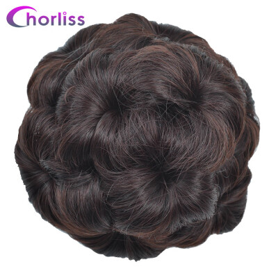 

Chorliss Curly Chignon Hair Clip In Plastic Comb Elastic Bun Hairpieces High Temperature Fiber 5 Colors With Pure Color 1 pc