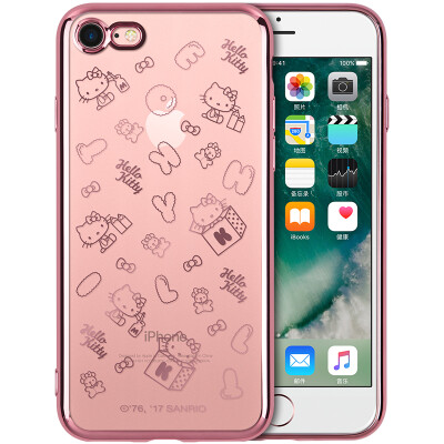 

Hello Kitty Apple, телефон оболочка 7/8 iPhone7 / 8 мультфильма падение сопротивления защитных рукав прозрачных оболочек обшивка 4,7 дюйма Hello Kitty письма