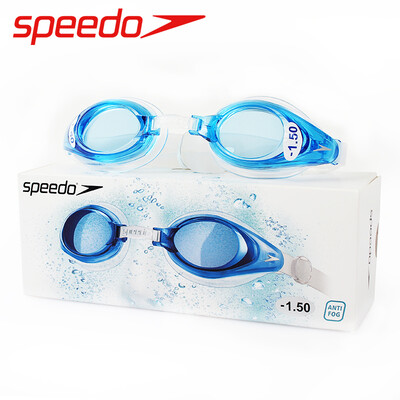 

Speedo myopia goggles men&women anti-fog HD comfort large box comfortable waterproof professional swimming goggles equipment 313005-64-300 blue 300 degrees