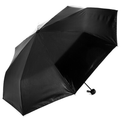 

Jingdong Supermarket Paradise umbrella sunscreen value UPF50 black rock satin vinyl three fold sunny umbrella 31007E black map