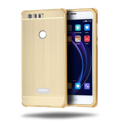 

Luxury Case for Huawei Honor 8 Aluminum BumperAcrylic Panel Back Glossy Business Cover for Huawei Honor 8