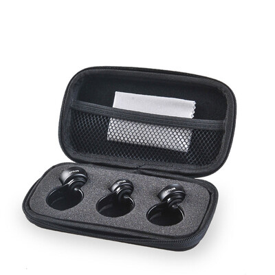 

Zhalusi Ztylus mobile phone lens 3 sets of Huawei Apple OPPO Millet Universal wide-angle fish eye elegant black