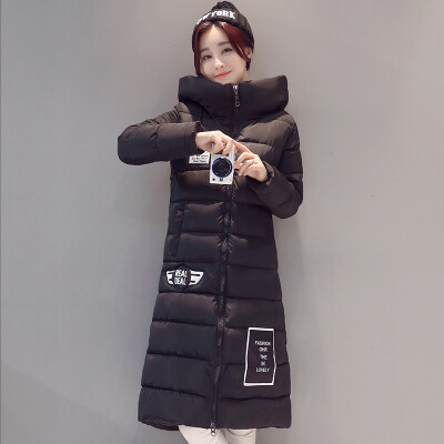 

Winter cotton clothes Ladies long coat Coat Women 's Cotton Academy Cotton jacket over knee Korean version of the shirt