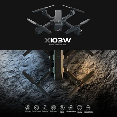 

MJX X103W GPS RC Drone with Camera 2K 5G Wifi FPV Foldable Quadcopter Follow Me Altitude Hold Drone for Adult