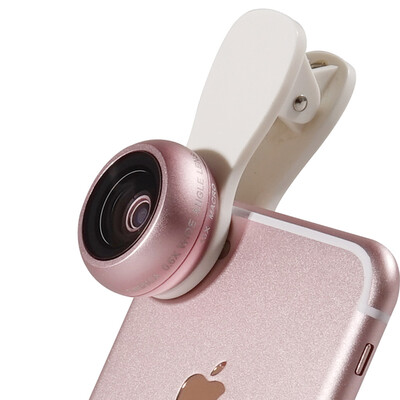 

Curiosity LIEQI F-505 phone lens wide-angle fisheye macro three-in-one suit Apple iphone Huawei selfie SLR external camera rose gold