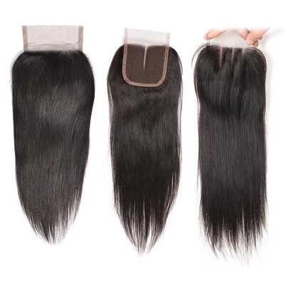 

Virgin Brazilian Straight Closure 8a Lace Closure Straight Free Part Brazilian Human Hair Closure MiddleFreeThree Part