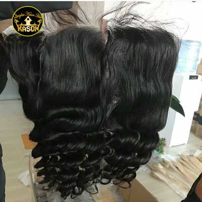 

Kason Malaysian Virgin Hair Lace Frontal Loose Wave 13*4 Full Lace Frontal With Baby Hair Unprocessed Malaysian Human Hair Can Be