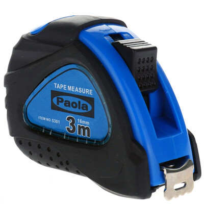 

Paola Paula tools rubber shell steel tape measure 3 m × 16mm plastic self-locking nylon coated steel tape measure 5301
