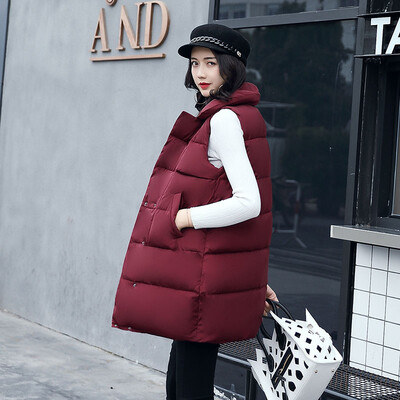 

2017 new autumn and winter feather cotton vest women Korean fashion was thin long sleeveless cotton-padded jacket