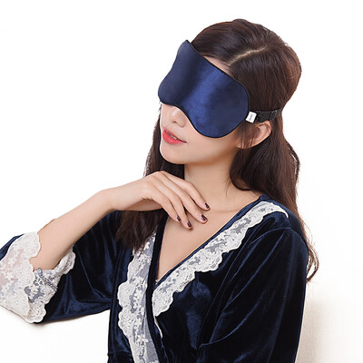 

Happy partner silk eye mask shading breathable unisex travel lunch break sleep eye mask cold heat protective eye mask navy blue